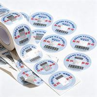 Étiquettes adhésives personnalisées imprimées recto-verso en papier imperméable découpées à la forme ronde pour marquage de produits en carton, résistantes
