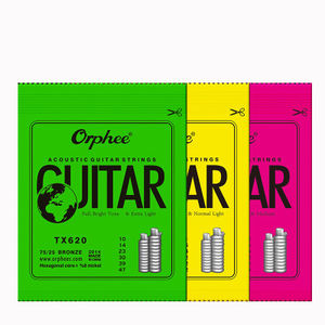 Nuovissime <span class=keywords><strong>Corde</strong></span> per <span class=keywords><strong>Chitarra</strong></span> Acustica Orphee 2020 TX620 TX630 TX640 Opzionali in Rame Fosforoso Set di 6 <span class=keywords><strong>Corde</strong></span> - Product Image 1
