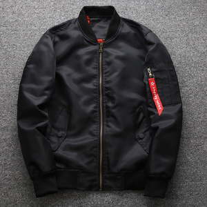 Giacca bomber uomo OEM con ricamo/stampa logo personalizzato, giacca volo MA1 sottile, giacca sport pilota nylon impermeabile - Product Image 6