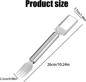 Dư<span class=keywords><strong>a</strong></span> hấu Cutter,2025 nâng cấp thép không gỉ 2-in-1 ngã ba Slicer công cụ, xách tay & đ<span class=keywords><strong>a</strong></span> chức năng cho Effortless trái cây slicing - Product Image 5