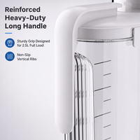 Conteneur de rangement pour cuisine personnalisé de 2500 ml, boîte de distribution de céréales en plastique hermétique avec double loquet et longue poignée