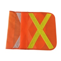 Drapeaux de sécurité d'avertissement de vente chaude Drapeaux de panneaux de signalisation en maille orange