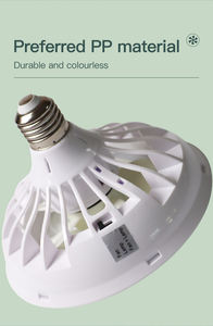 Nuevo listado LED luz blanca ventilador silencioso interior tres engranajes modo de luz ventilador techo E27 enchufe ventilador luz para dormitorio Cocina - Product Image 3