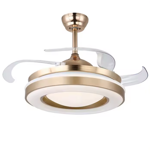 Modern LED <b>Fan</b> Pendant with Retractable Blade Indoor Decorative Fancy Acrylic Lamp Body <b>Remote</b> <b>Control</b> Switch Plug for Home Use - Product Image 6