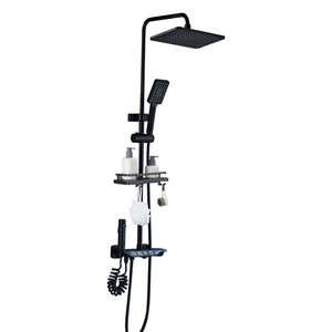 <span class=keywords><strong>Porte</strong></span>-<span class=keywords><strong>avion</strong></span> noir tout cuivre Piano Affichage numérique Spray doux Douche Ménage Salle de bain Toilette Type mural Laiton Céramique - Product Image 1