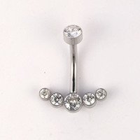 Vente en gros de bijoux de piercing pour femmes de haute qualité et personnalisés, anneau de nombril en acier inoxydable oxydé à filetage interne