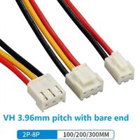 Arnés de Cableado SHANWEI OEM/ODM VH de 3.96mm de Paso, 22AWG, PVC, 2P-6P, Extremo Libre, para Electrodomésticos/Automóviles/Motocicletas - 100MM/200MM/300MM