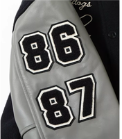 Vente en gros BASSE quantité minimale de commande Rétro Vintage Hommes Lettre Brodée Logo Baseball Bomber Letterman Vestes En Cuir Personnalisées Varsity Vestes