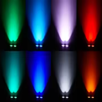 2x100W RGBWA UV Cob 6In1 LED Wash Spotlights Dj Light DMX512 Control for Disco Stage Party for Theme Park Use Aluminum Lamp Body