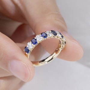 Bague de fiançailles Messi Jewelry MSR-2151 14k, diamant de laboratoire taille ronde, couleurs variées - Product Image 5