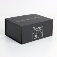 Boîtes cadeaux en carton rigide pliables avec fermeture magnétique, logo UV noir premium personnalisé