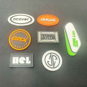 Consen Small MOQ Custom logo Brand Letter Raised Rubber PVC Patch Label for Cloth / Bag - Product Image 1