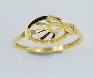 High Quality 22K pure Gold Womens Ring Featuring Radiant Glossy Finish Suitable For Weddings Engagements Formal Outings Festive - Product Image 1