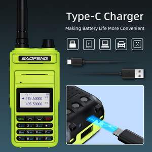 Walkie Talkie Baofeng P15UV personalizado multicolor 10W Interfone para adultos transceptor HF inalámbrico monitoreo Dual VOX Ham Radio FM - Product Image 6
