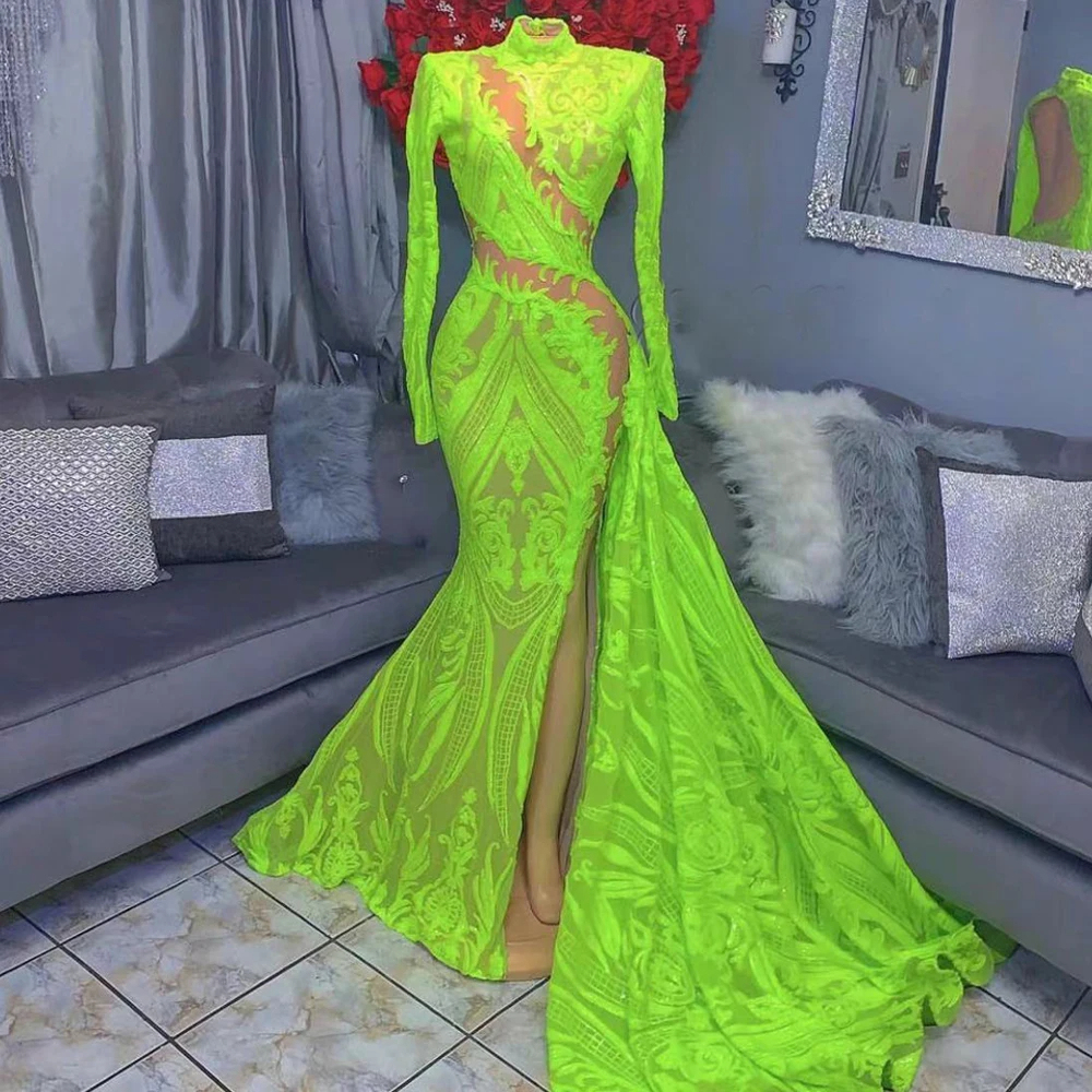 VeraQueen Girls One Shoulder Beaded Organza Pageant Dress – Long A-Line Ball Gown For Weddings, Parties | Grass Green Sleeveless