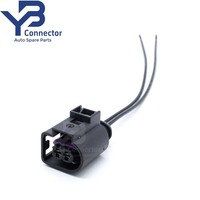 4D0971992 Konektor Tahan Air 2 Pin Female dengan Kabel Pigtail VAG 3.5mm untuk Audi VW