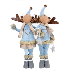 28 Inch Rendier Handgemaakte Craft Supplies Xmas Decoraties Eland Herten Groothandel Moose Kerstcadeaus Stof Staande Rendier