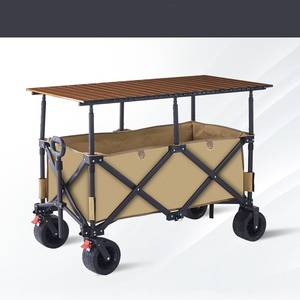 Nouveau design chariot <span class=keywords><strong>pliable</strong></span> en aluminium <span class=keywords><strong>remorque</strong></span> <span class=keywords><strong>pliable</strong></span> extérieure pour le camping <span class=keywords><strong>plage</strong></span> voyage shopping stockage et outils chariot à main - Product Image 2