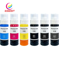 Tinta EBEST Ink Factory 115, Botella de Tinta Compatible con Impresoras Epson L8160 L8180, Tinta de Recarga a Base de Agua