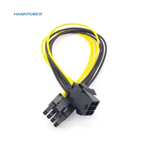 20cm 30cm 40cm 50cm 6Pin to 8Pin power Cable GPU CPU Graphics Card Extension Cable PCI-E 6 Pin to 8 Pin Video Card Power Cable