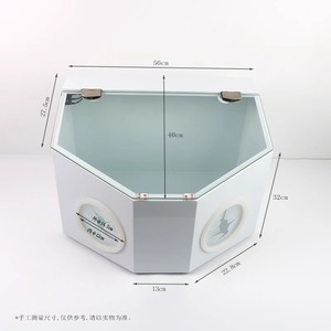 Golden Light Dental Dustproof Box 15.5cm x 15cm x 6.5cm Plastic Cover For Grinding <b>Sandblasting</b> With Led - Product Image 4