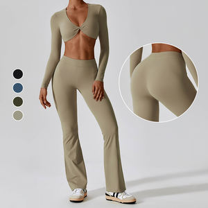 OEM Fitness traspirante da donna abbigliamento sportivo ad asciugatura rapida per la corsa in bicicletta e Yoga con Logo anteriore di Design nudo <span class=keywords><strong>Sexy</strong></span> - Product Image 1