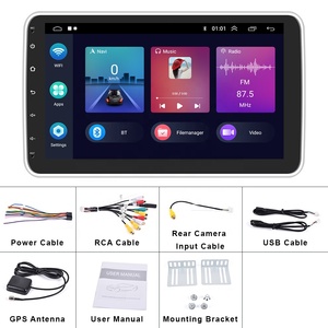 Podofo 10.1 "Màn hình xoay 2 DIN Android 2 + 64GB xe Đài phát thanh stereo autoradio Carplay Android Auto GPS Wifi BT HIFI âm thanh - Product Image 6