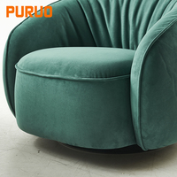 Fauteuil d'appoint au design moderne de Foshan Furniture, fauteuil confortable, fauteuil pivotant, canapé, salon, fauteuil de détente moderne de luxe