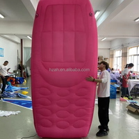 Accessoires roses personnalisés, ballon gonflable en forme de téléphone portable Nokia, modèle réaliste de téléphone portable pour la publicité