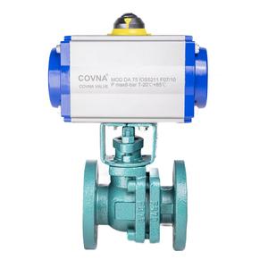 Válvula de Bola Neumática COVNA de 1/2 Pulgada, 2 Vías, Tipo Doble Brida, Acero Inoxidable 304, Válvula de Bola de Accionamiento Neumático - Product Image 3
