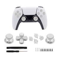 Boutons D-pad ABXY en métal pour manette PS5 Or