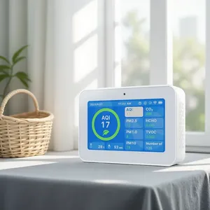 Medidor de Calidad del Aire Interior con Pantalla TFT-LCD de 5 Pulgadas, Modelo AQ49, para CO2, TVOC, PM2.5, PM10, HCHO, Temperatura, Humedad, AQI, Hora, USB, 0.01 - Product Image 4
