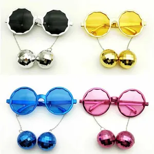 Shiny Hanging Disco Ball Glasses Costume Music Festival Party Favors Accessories Creative Sunglasses Rock Party Supplies Wedding