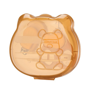Ensemble de coupe-ongles pour bébé, jaune, pliable, en plastique et acier inoxydable, pour nouveau-nés et tout-petits, sûr, anti-pincement, portable - Product Image 5