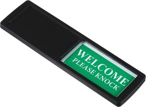 Panneau de confidentialité, 7 "x 2" Ne pas déranger/Veuillez frapper signe curseur indicateur de porte adhésif magnétique pour hôtel de conférence de bureau - Product Image 3