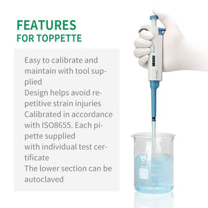 PET-W-DM ภูมิปัญญา0.1-10000uL มินิแล็บพลาสติกปิเปตต์ขนาดเล็กแบบพกพาได้ปิเปตต์ปากกาไมโครปิเปตต์แบบอัตโนมัติราคาถูก - Product Image 5