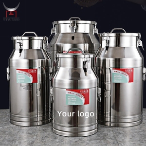 Bidon de transport hermétique en acier inoxydable 304, seau à lait, cruche, récipient de stockage de cuisine pour cacahuètes, cornichons, colle - Product Image 1