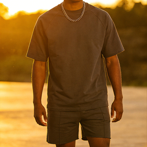 <span class=keywords><strong>T</strong></span>-shirt Oversize da Uomo in Cotone con Stampa Serigrafica, Vestibilità Ampia e Spalle Cadenti, Stile Streetwear OEM, Ideale per l'Estate - Product Image 4