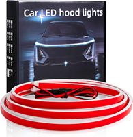 Bande lumineuse LED 12V personnalisable pour capot de voiture, 1,5M 1,8M, flexible, DRL, lampe décorative, prix de gros usine
