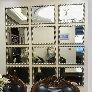 <span class=keywords><strong>Miroir</strong></span> décoratif <span class=keywords><strong>blanc</strong></span> simple moderne <span class=keywords><strong>Miroir</strong></span> mural de haute qualité pour salon Chambre à coucher Salle de bain Meubles personnalisés Verre MDF - Product Image 3