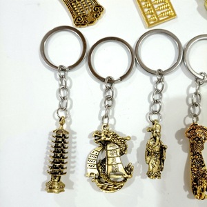 Pendentif imitation cuivre, porte-clés plaqué cuivre, boucle à clé, accessoire métallique, pour stand de rue, foire du temple, porte-clés rétro, 1 - Product Image 3