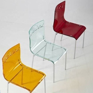 New Design Hot Selling Clear Acrylic Dining Chair with Metal <b>Frame</b> for Home and Restaurant - Product Image 6