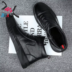 Botas Casuales de Invierno para Hombre, Estilo Británico, Impermeables, Antideslizantes, con Cierre de Cremallera, Parte Superior de PU con Detalles Adicionales - Product Image 5