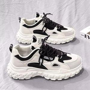 Zapatillas de malla de moda de alta calidad con cordones, punta redonda, transpirables, estilo casual para hombre, suela gruesa, para todas las estaciones. - Product Image 1