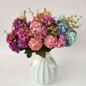 Ramo de flores artificiales de crisantemo, tallo de crisantemo de seda 1/6, flores de Australia, boda, Reino Unido, Ebay, flor Artificial Yiwu