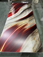 Panel de Pared de PVC con Acabado Brillante, Recubrimiento UV, Resistente al Agua, Ecológico, con Diseño Floral, Resistente a los Arañazos, 3mm de Grosor, Estilo Moderno, Imitación Mármol