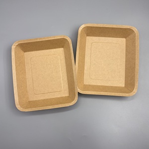 Plateau en papier rectangulaire jetable de qualité alimentaire, impression de logo couleur personnalisée, assiette alimentaire jetable pour les restaurants de restauration rapide - Product Image 5