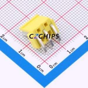 W396110K-3PY2123 Wire-to-Board Pin Header Bent Lead Through Hole,P=3.96mm Connector 1x3P 3.96mm Right Angle Insert VH - Product Image 2