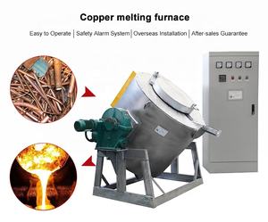 Fourneau à induction pour la fusion de cuivre de récupération, fourneau à <span class=keywords><strong>creuset</strong></span> en graphite, fonderie, machine de coulée de laiton - Product Image 1
