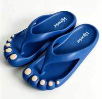 Sandales tongs originales en forme de pied pour femme, en EVA, plateforme nuage, légères, antidérapantes, pour l'été, la maison et la plage